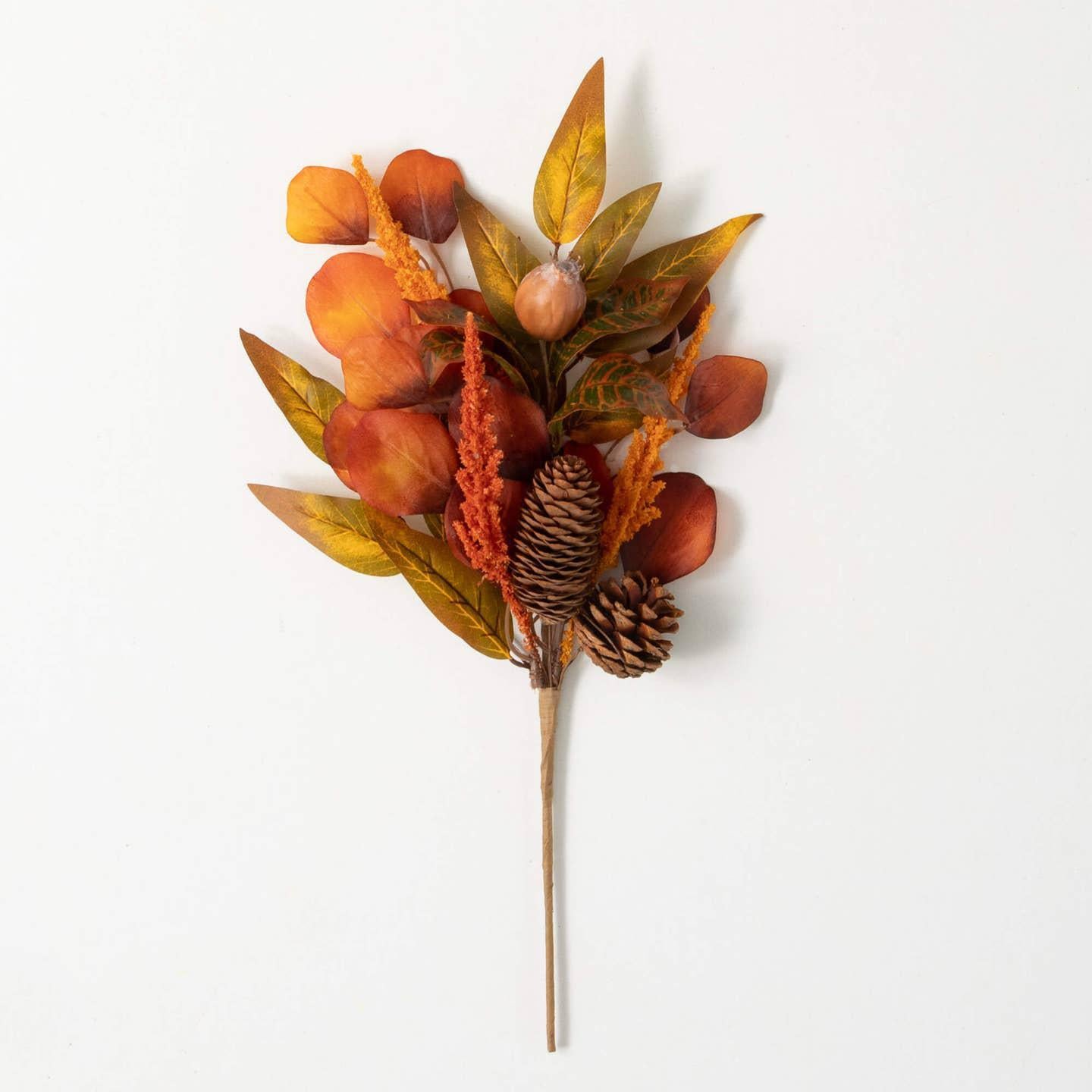 Mixed Fall Leaf & Wheat Pick